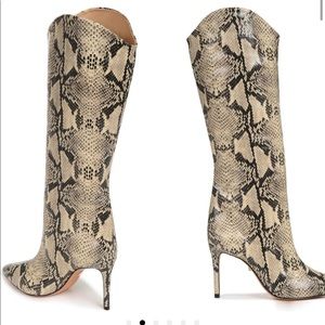 Schutz Maryana Pointed Toe Boot in snake print